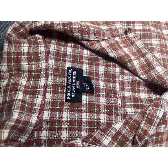 Polo Jeans Co. Ralph Lauren Men's XL Casual Button-Up Shirt USA Polo Flannel - Picture 3 of 5